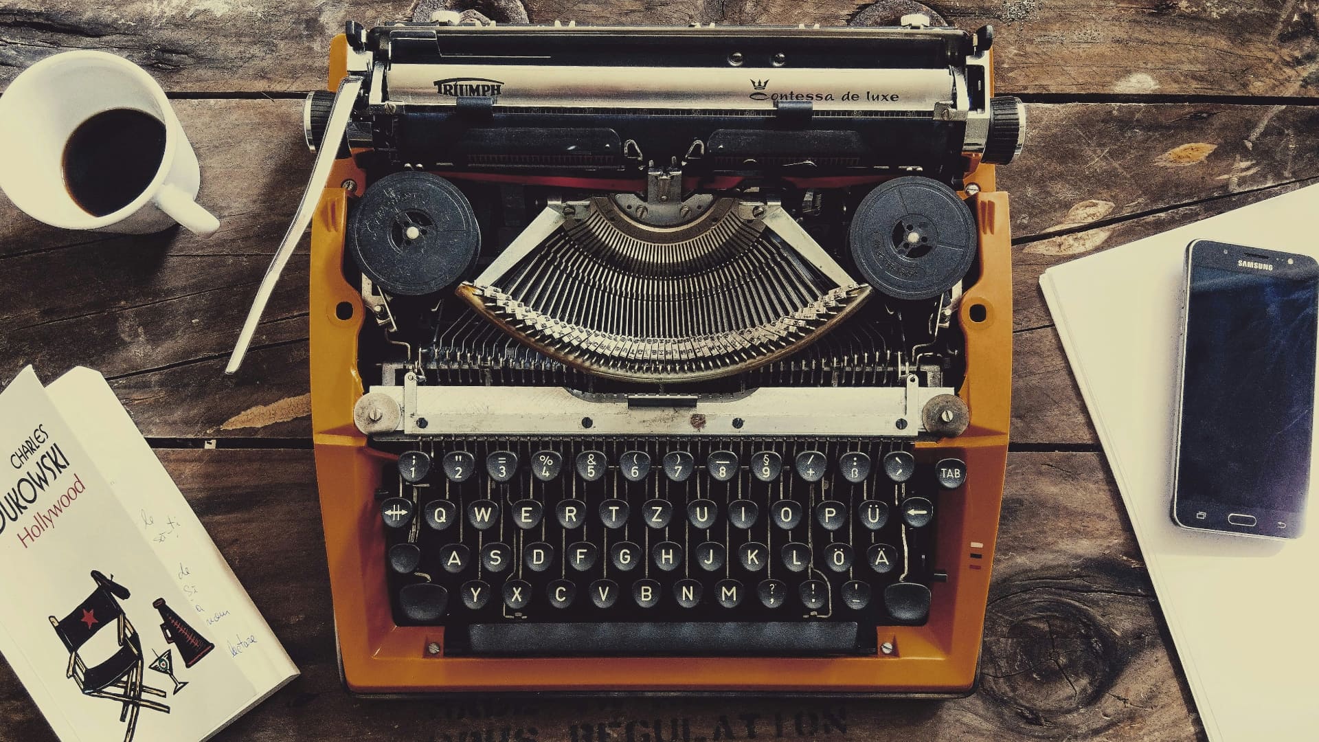 typewriter, book, scriptwriting